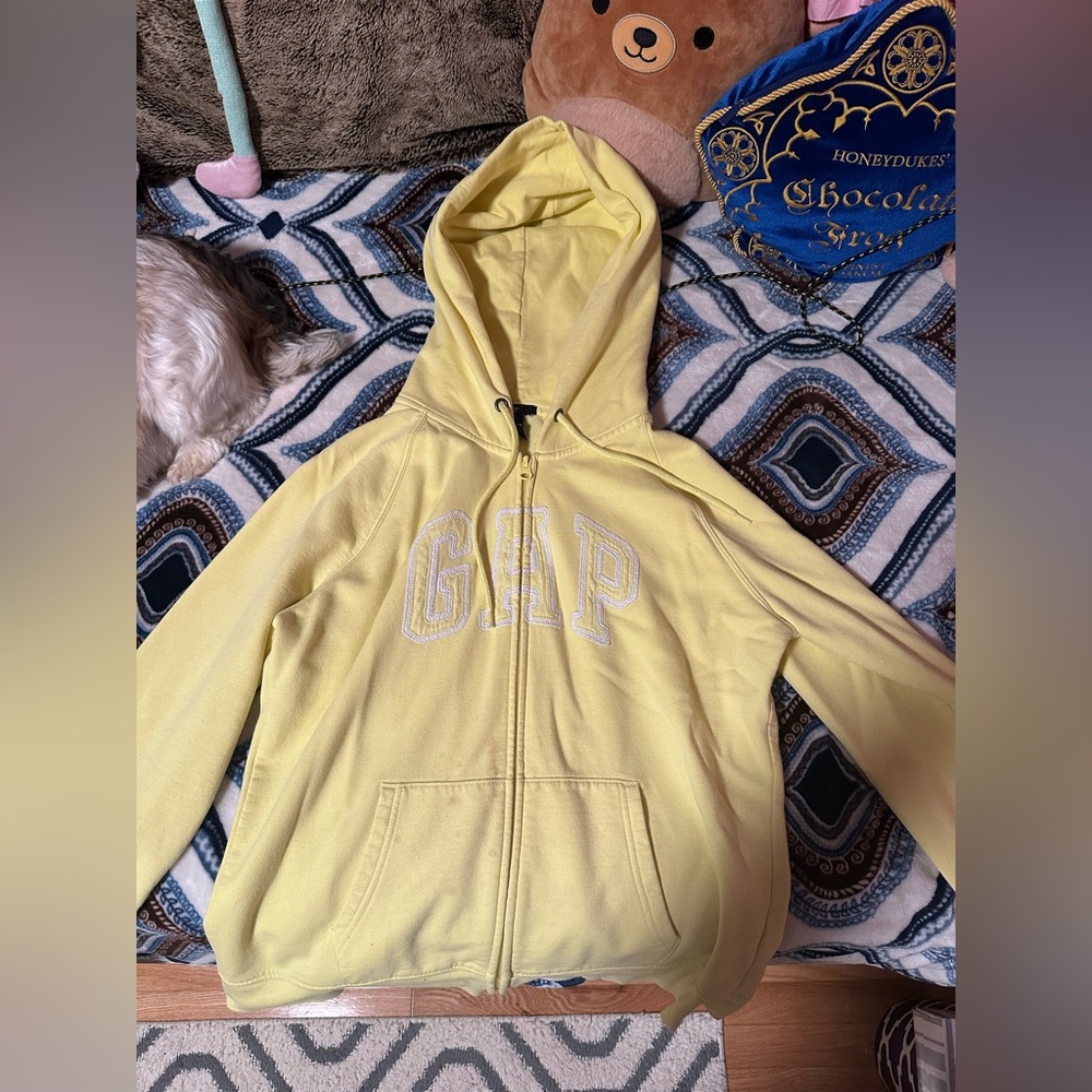 GAP zip up draw string hoodie
